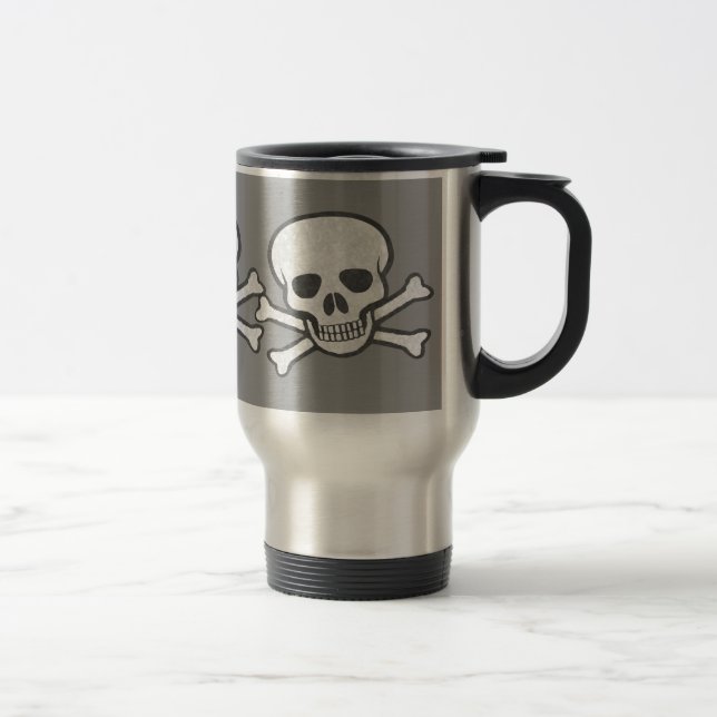 Térmica Crânio & caneca afligidos dos Crossbones (Direita)