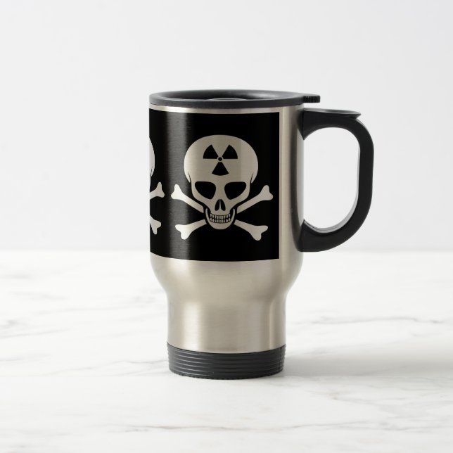 Térmica Crânio da radiação & caneca dos Crossbones (Direita)