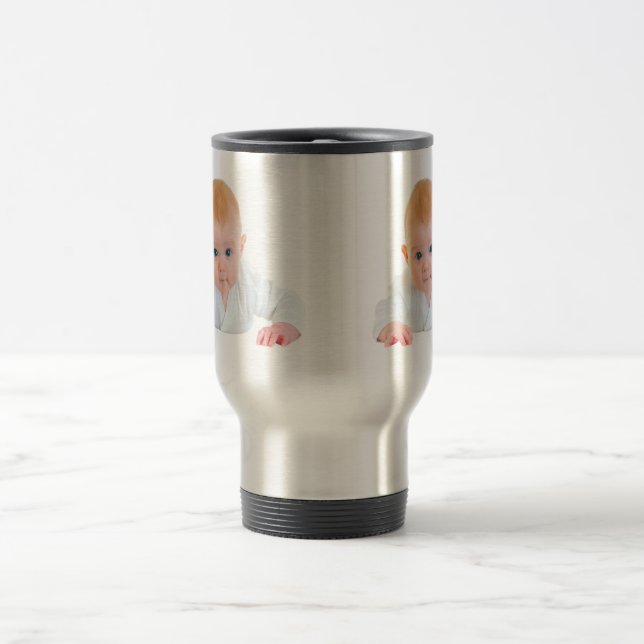 Térmica Crie sua própria caneca de foto de bebê (Centro)