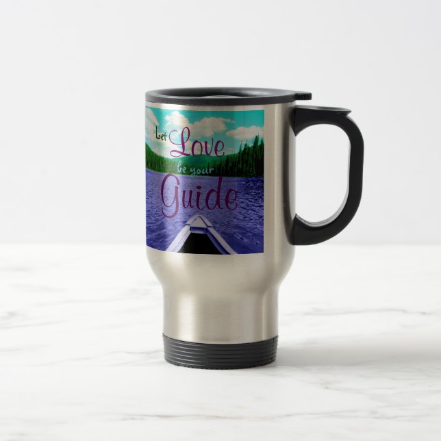 Térmica Deixe o amor ser sua canoa do guia na caneca de (Direita)