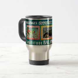 Térmica desafios slogans borboletas caneca verde 12 passos