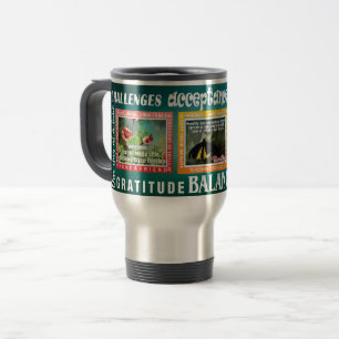 Térmica desafios slogans borboletas caneca verde 12 passos