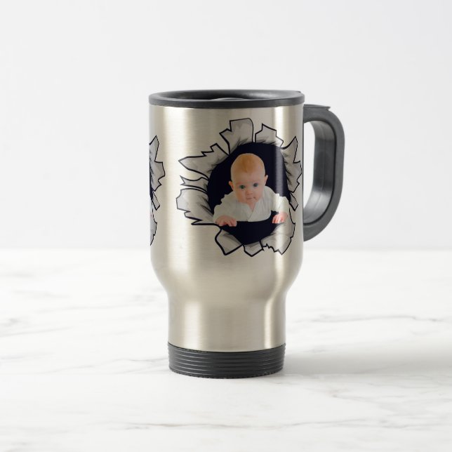 Térmica Design da sua própria caneca de fotos do bebê (Frente Esquerda)