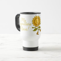 “Ela Tem Atitude & Luz Solar” Caneca de girassol