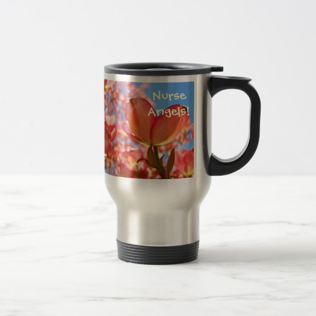 Térmica Enfermeira Anjos! Presentes de Caneca de Café Flor (Direita)