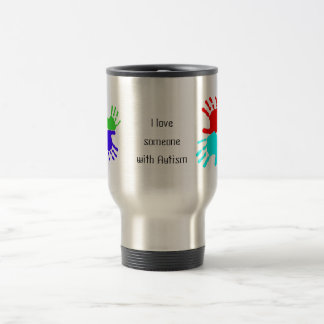 Térmica Eu amo alguém com caneca do autismo