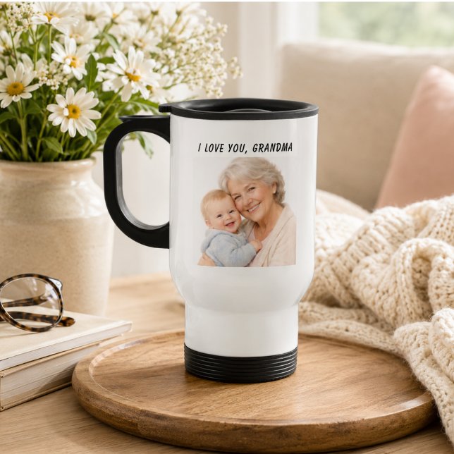 Térmica Eu Te Amo Vovó Caneca | Dia dos Avós (I Love You Grandma Mug | Grandparents Day)