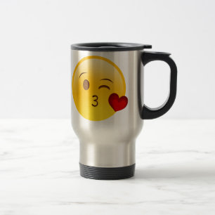 Térmica Funda uma caneca do emoji do beijo