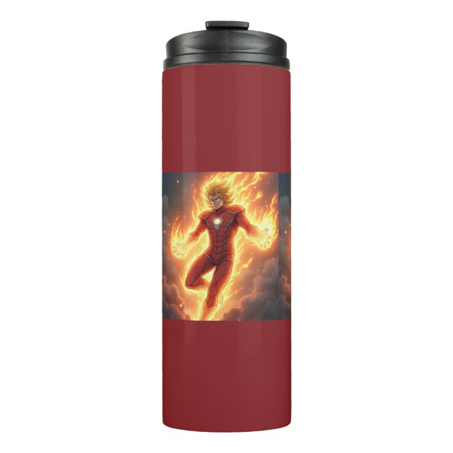 Térmica Garrafa de Água de Poder de Herói de Anime (Frente)