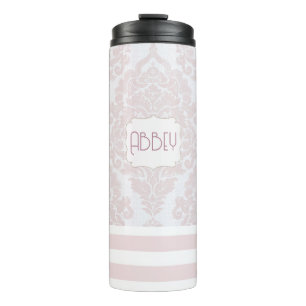Térmica Garrafa de água estriada com Damasco rosa/Pêssego