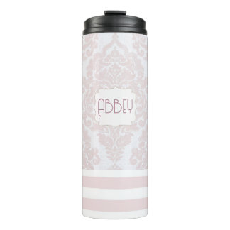 Térmica Garrafa de água estriada com Damasco rosa/Pêssego