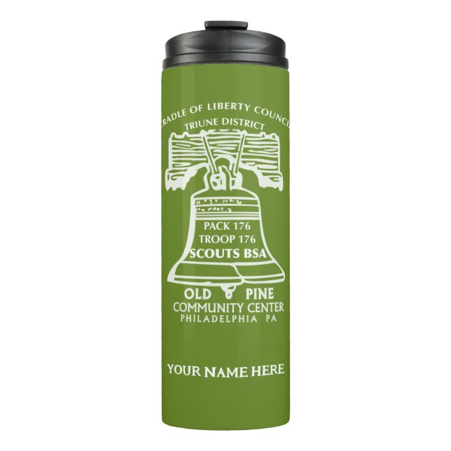 Térmica Garrafa de Água - Verde Oliva (Personalizada) (Frente)