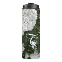 Garrafa Monogramada com Laurel da Montanha Branco