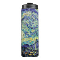 Garrafa Thermo da noite estrelado de Van Gogh