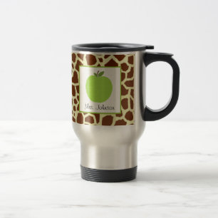 Térmica Impressão do girafa de Apple do verde da caneca d
