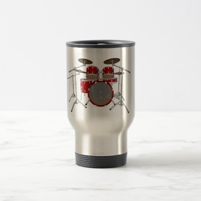 Térmica Kit de tambor de 5 peças - Vermelho - Caneca de vi (Centro)