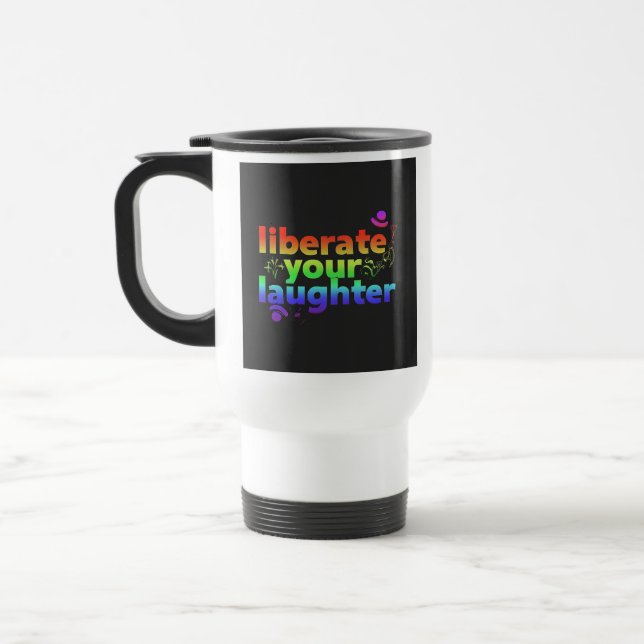 Térmica "Liberte Sua Filha" Caneca de viagem. (Esquerda)