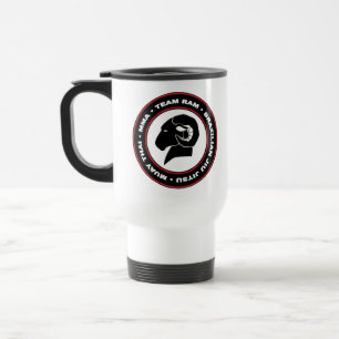 Térmica Logotipo branco da caneca de viagem, o preto e o