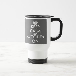 Térmica Mantenha a calma e continue programando caneca par