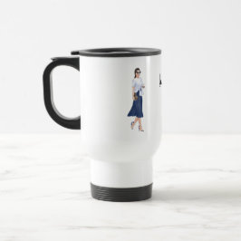 Térmica Mas caneca pintada primeiro café da mulher