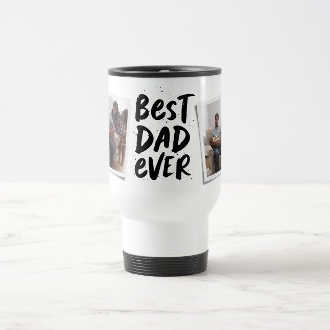 Térmica Melhor pai do mundo caneca preta moderna com duas  (Centro)
