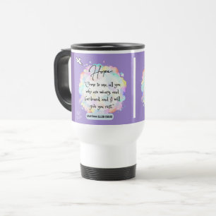 Térmica Mensagem de esperança - Matthew 11-28 - Caneca de