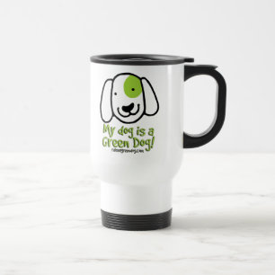 Térmica Meu melhor amigo é cão verde uma caneca isolada