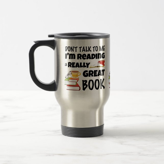 Térmica Não fale que estou lendo uma caneca de Excelente (Esquerda)