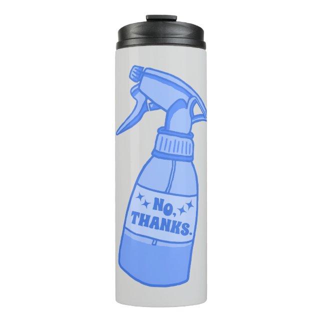Térmica Não, Obrigado. Humor Sassy de Garrafa de Spray (Frente)