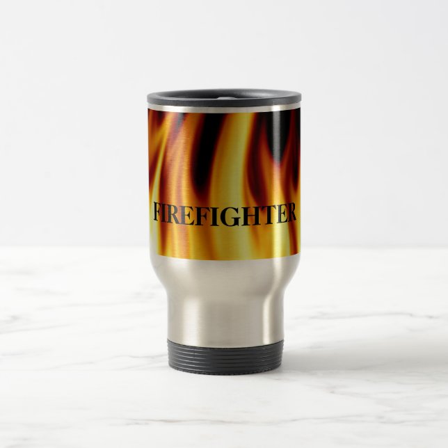 Térmica O sapador-bombeiro arde a caneca do presente (Centro)