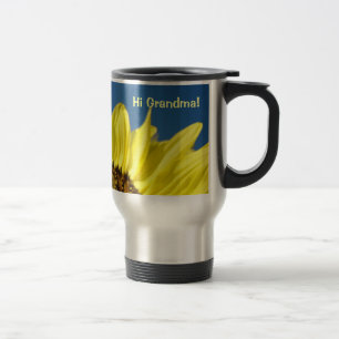 Térmica Olá Vovó! Caneca de café presentes Amarelo Girasso