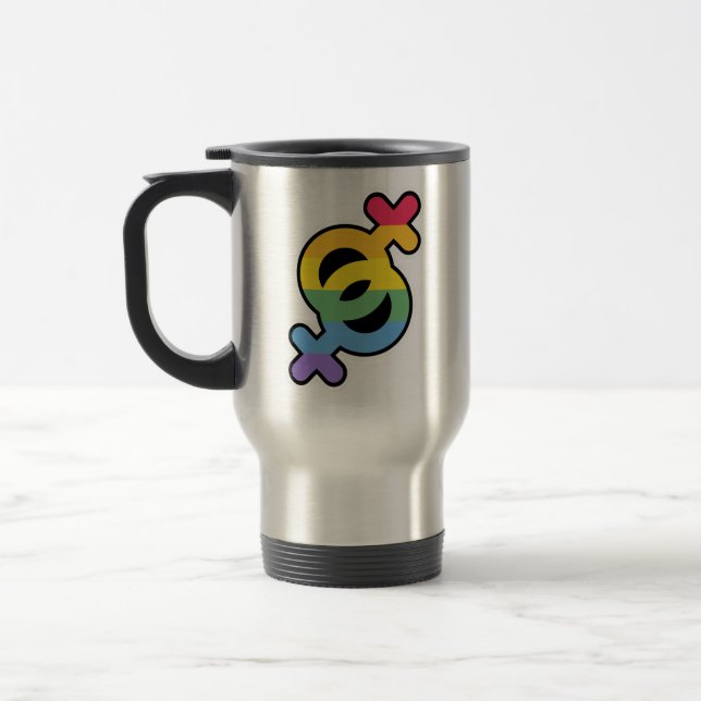Térmica Orgulho LGBT+. Arco-íris. Caneca (Esquerda)