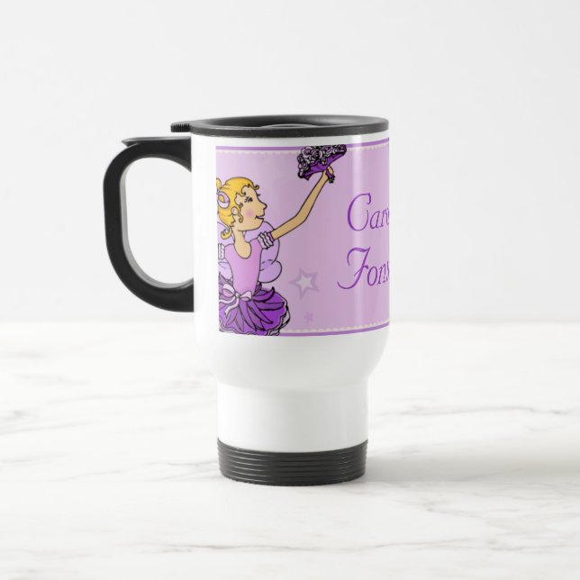 Térmica Ouro roxa de Ballerina, balé de caneca (Esquerda)