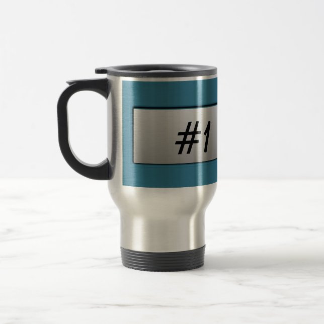 Térmica Pai #1! Caneca da placa de identificação do metal (Esquerda)