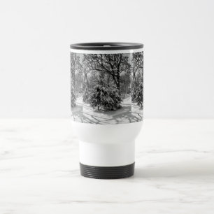 Térmica Paisagem Invernal Nevada Caneca de Café