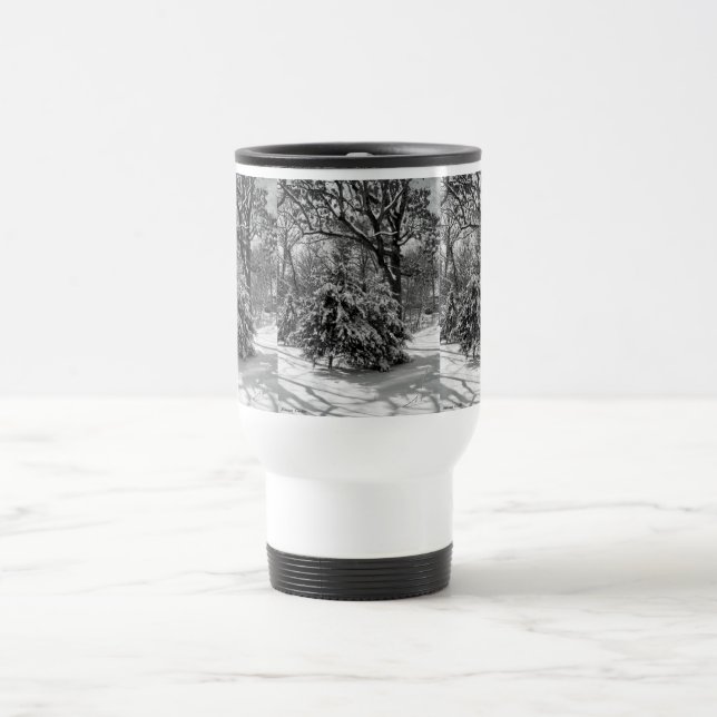 Térmica Paisagem Invernal Nevada Caneca de Café (Centro)