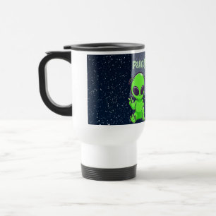 Térmica Paz com Alienígena e Astronauta em uma caneca de l