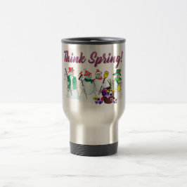 Térmica Pense bonecos de neve do primavera com caneca de