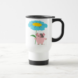 Térmica Porco bonito dos desenhos animados com a caneca