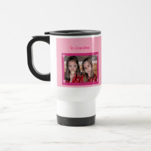 Térmica Rosa personalizado da caneca com quadro