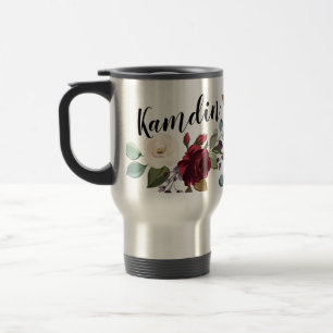 Térmica Rosas personalizados de caneca de café de 15 onças