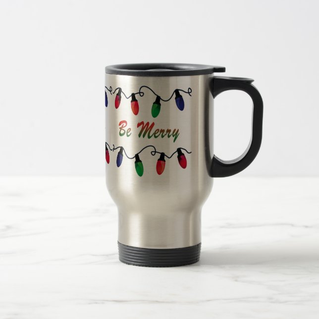 Térmica Seja alegre - caneca do viagem do feriado (Direita)