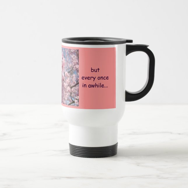 Térmica Sou o BOM! Caneca de café presentes Flores Rosa (Direita)