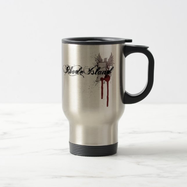 Térmica Splatter Rhode do sangue do Grunge - caneca de (Direita)