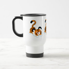 Térmica Tigre De Cartoon Bonito Pronto Para Tocar Caneca D