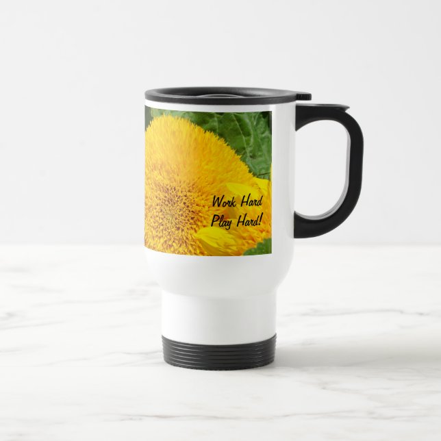 Térmica Trabalhe Duro Brinque Duro! Caneca de Café de Viag (Direita)