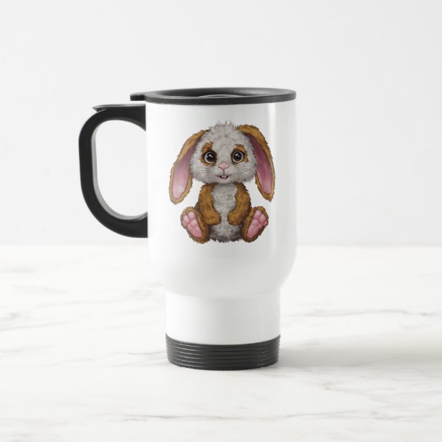 Térmica Uma caneca de coelho fofa (Esquerda)