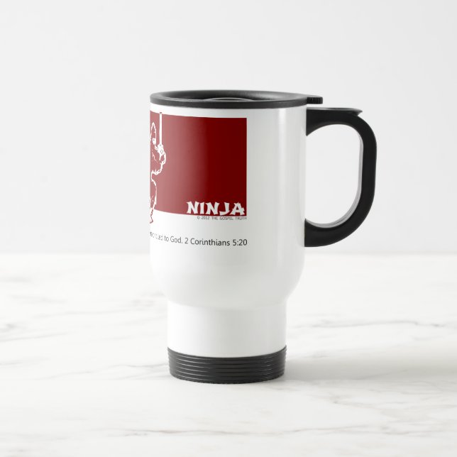 Térmica Vermelho de Ninja do evangelho sobre a caneca de (Direita)