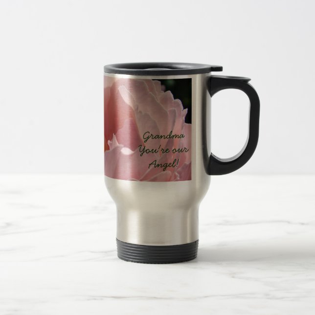 Térmica Vovó Você É Nosso Anjo! Caneca Rosa (Direita)