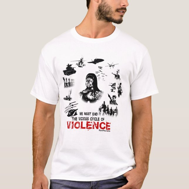 Termine o ciclo vicioso do t-shirt da violência (Frente)